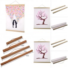21/30/40/50/70cm Magnetic Wooden Photo Hanger Frame Scroll Print Poster Picture   172630685450